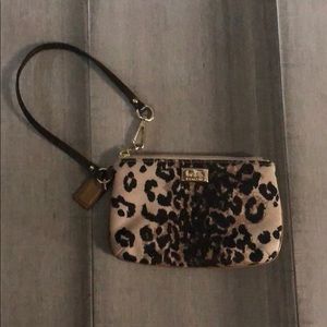 Leopard Coach Wristlet